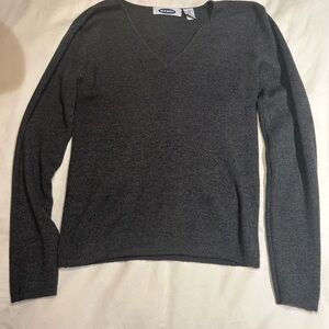 Old Navy Charcoal V-Neck Sweater for Women